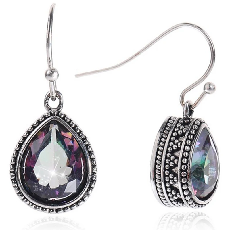 

European And American Fashion Trend Jewelry Popular Retro Color Drop Earrings Earrings