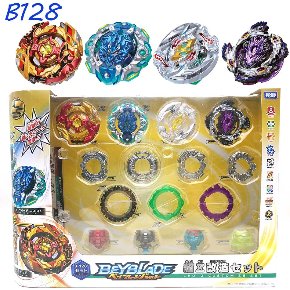 Nuevo Original TOMY Beyblade explosión B-128 Super Z 4 unids/set CHO-Z personalizar conjunto Bayblade ser hoja superior spinner juguete clásico - 1