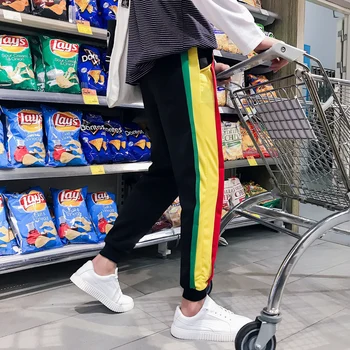 

2019 Spring And Summer New Fashion Trend Korean Version Of Loose Couple Cotton, Welt, Casual Pants M-2XL Joggers Streetwear Best