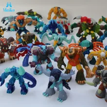 5 pçs 5-8cm tamanho grande gormiti anime figura de ação bonecas estilo misto atômico gomitiere vulcão soldados os senhores da natureza