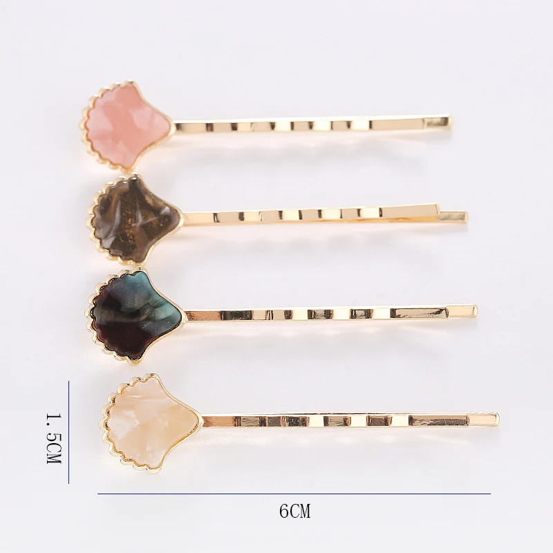 

Fashion 1Pair New Shellfish Girls Kids Cute Barrettes Korea Acetic Acid Shell Hairpins For Women Hair Accessories