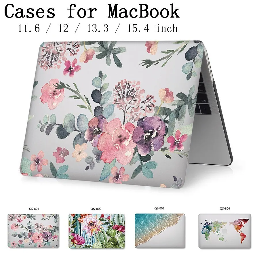 

2019 New Laptop Case For Apple MacBook Air Pro Retina 11 12 13 15 13.3 15.4 Inch With Touch Bar+Keyboard Cove Colored Drawing