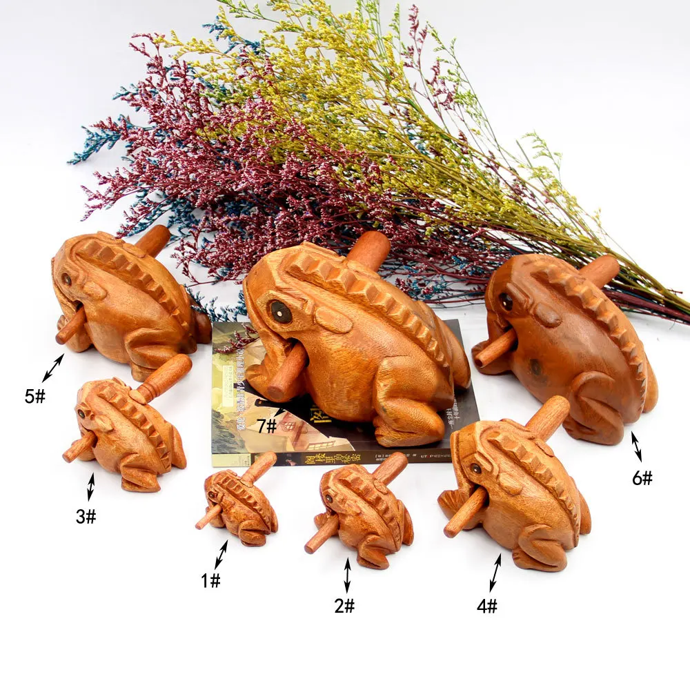 Таиланд Лаки лягушка Твердые резьба по дереву ремесла Творческий дисплей 1 шт. популярные туристические аттракционы сувениры звук деревянная лягушка