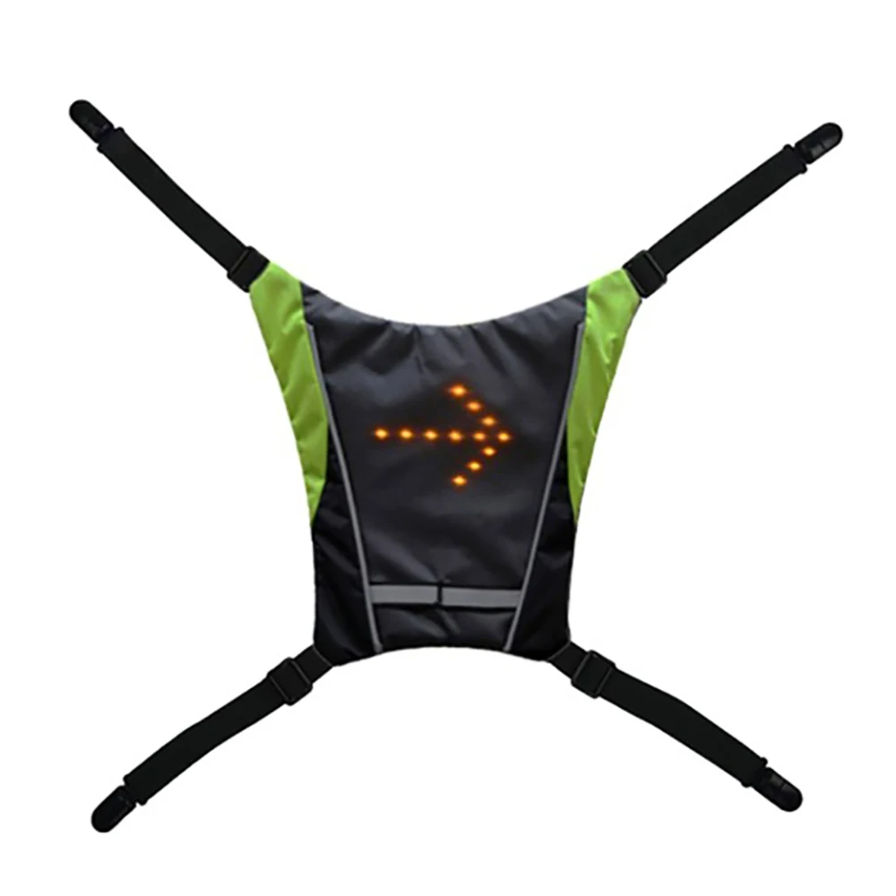 

Outdoor Hiking Camping Bicycle LED Safety Turnning Signal Light Backpack Signal Light Indicator Reflective Vest Bike Backpack