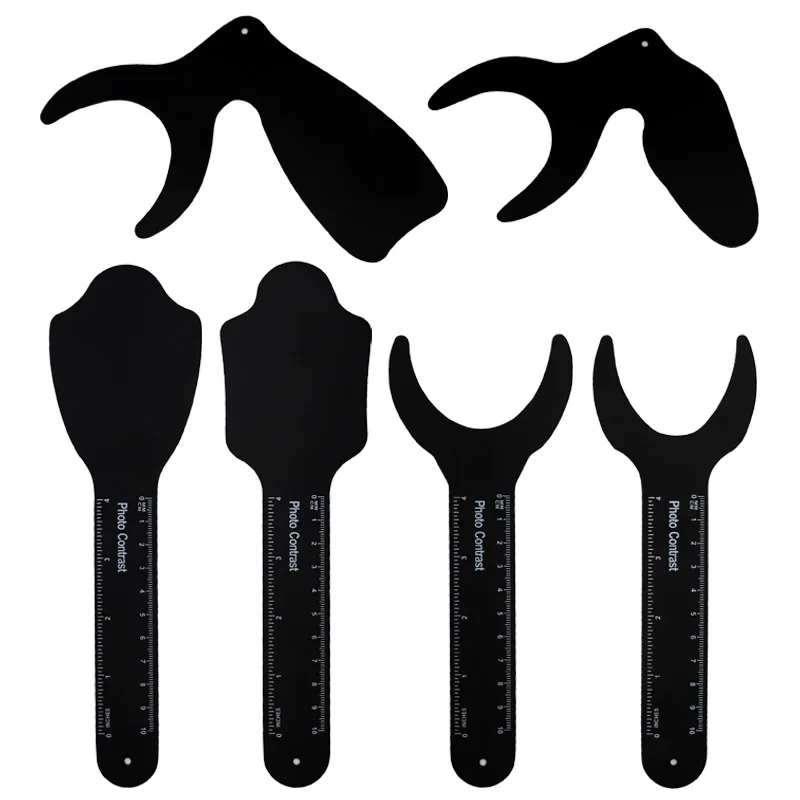

6pcs Dental Black Photo Background Teeth Whitening Photo Contrast BoardInstrument Orthodontic Black Board Oral Cheek Tool