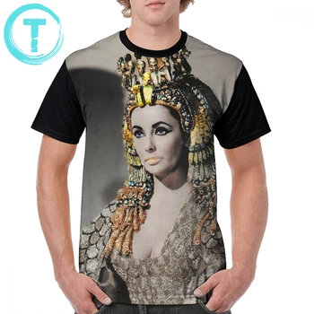 

Liz T Shirt Elizabeth Taylor As Cleopatra T-Shirt Men Short-Sleeve Tee Shirt Oversize Polyester Fun Printed Summer Tshirt