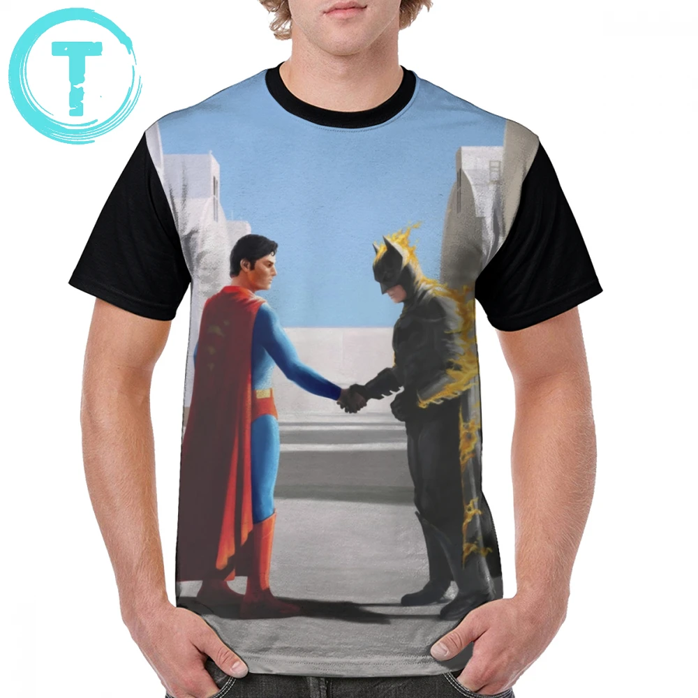 

Super Hero T Shirt Wish You Were Here T-Shirt Mens Polyester Graphic Tee Shirt Casual Short Sleeves Printed Oversized Tshirt