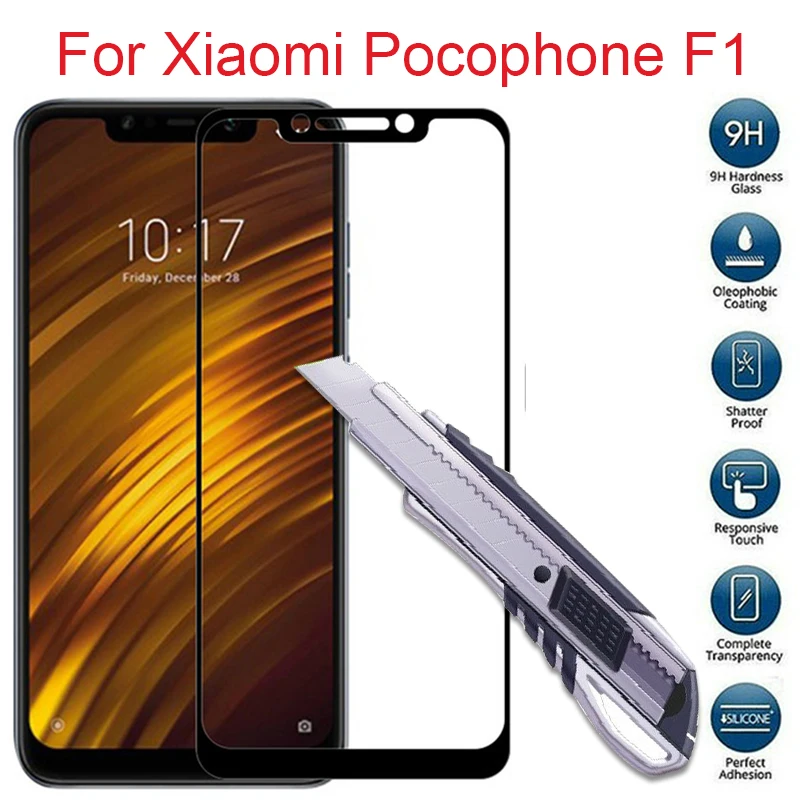 Защитное стекло Pocophone F1 для Xiaomi Защита экрана xiomi xaomi xiami закаленное