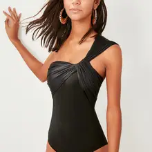 Черный купальник с одним плечом Trendyol TBESS19CH0102