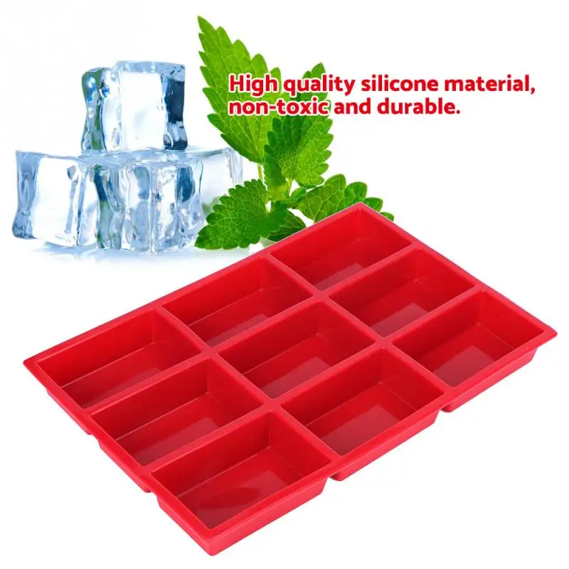 

New Style 9 Cavities Heat Resistant Silicone Mould for Ice Cream Pudding Kitchen Gadget