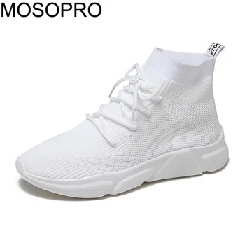 

MOSOPRO Women's Walking Shoes Spring Running Socks Boots Summer Fashion Mesh Sneakers Woman Shoes Gym Casual Shoes Flywire S015