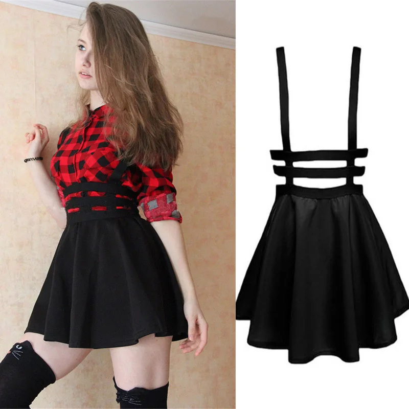 Harajuku Kawaii Ropa linda Ropa coreana japonesa Harajuku Falda negra Falda Linda coreana Falda - AliExpress Ropa de mujer