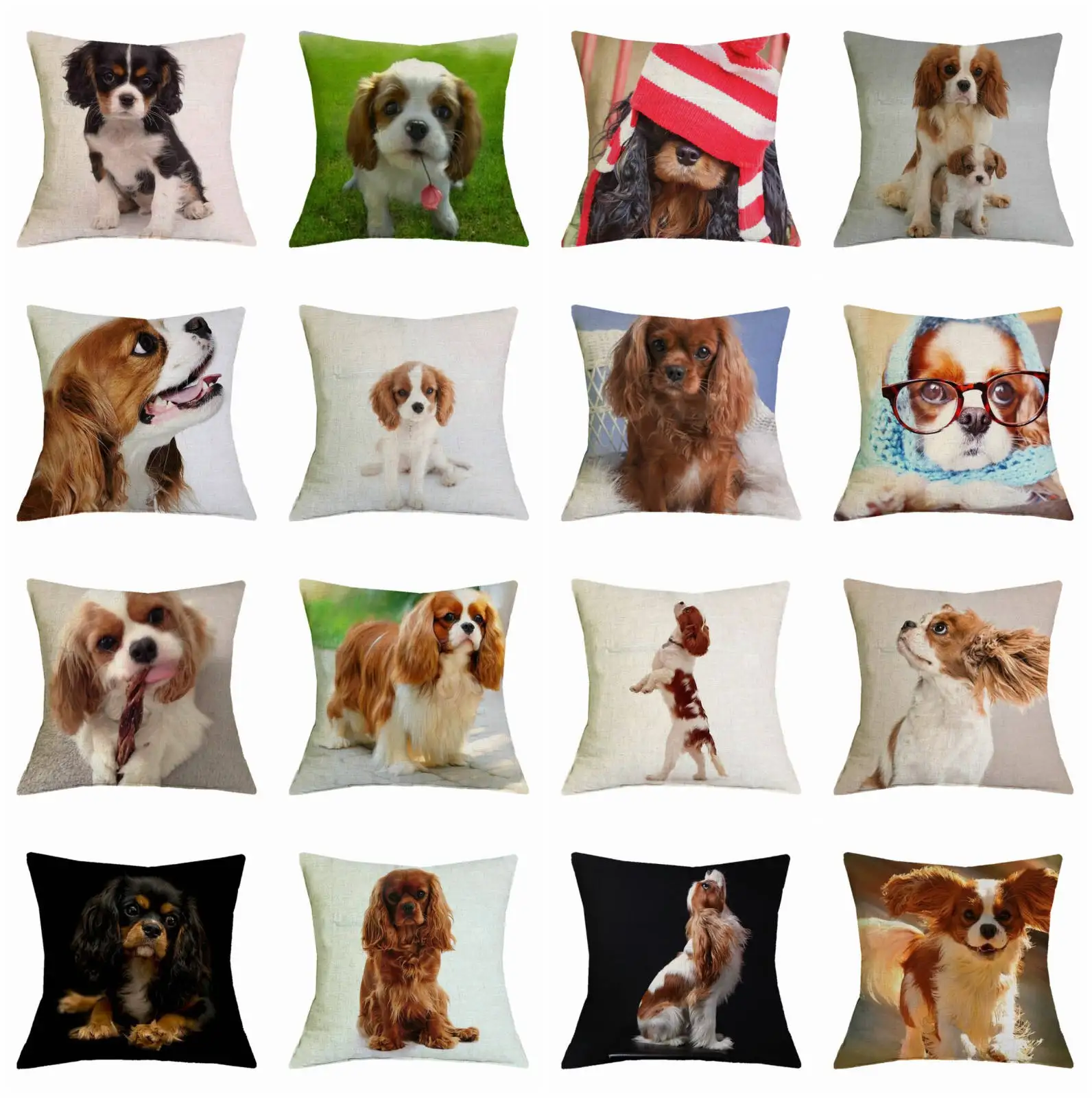 Наволочка для подушки HGLEGYW Cavalier King Charles Spaniel наволочка из хлопка и льна с принтом