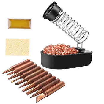 

10 pieces of soldering iron head welding clamp welding copper ribbon joint bracket cleaning tip cleaning steel iron frame