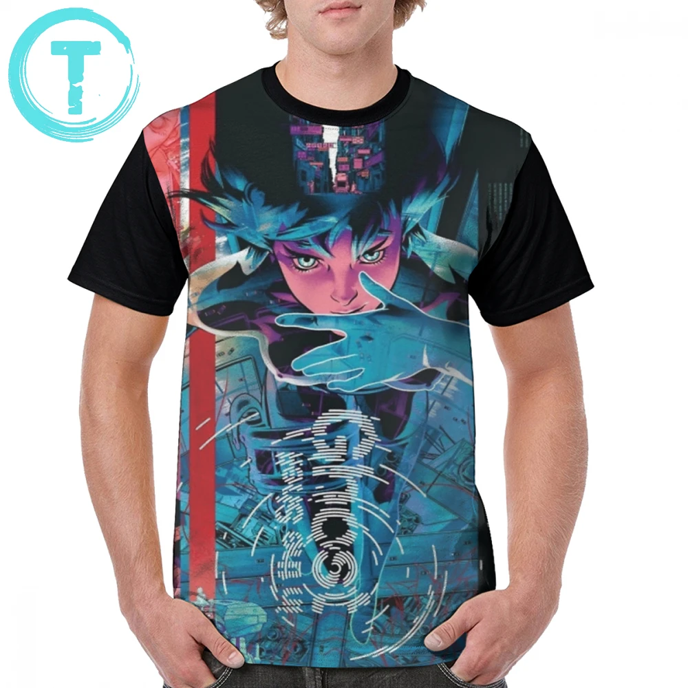 

Ghost In The Shell T Shirt Ghost In The Shell T-Shirt 100 Polyester 5x Graphic Tee Shirt Short Sleeve Cute Print Summer Male Tshirt