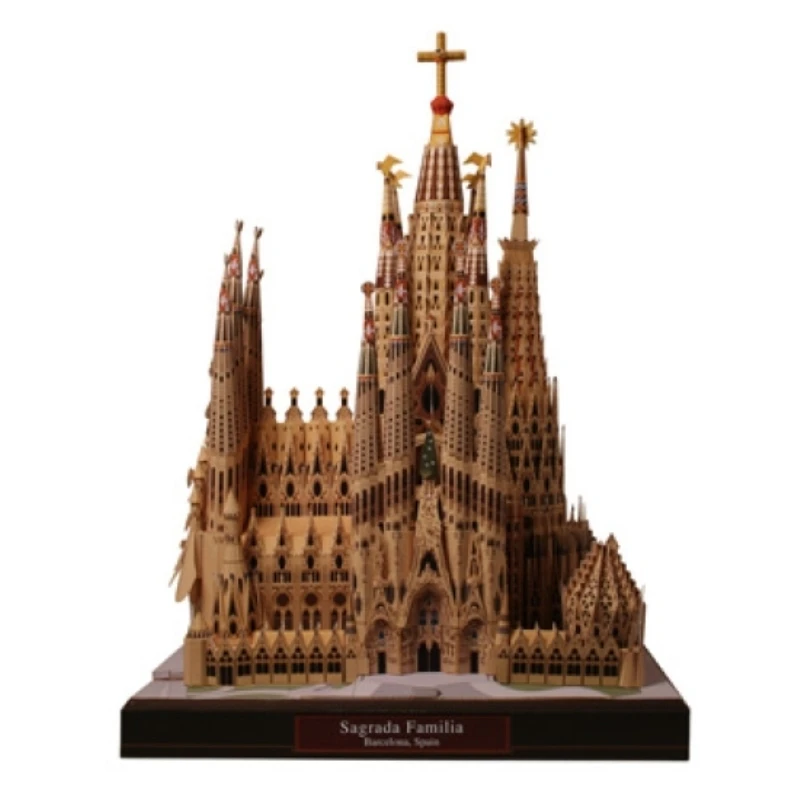 Sagrada Familia Испания забавная 3d Бумага Diy Миниатюрная модель набор детские