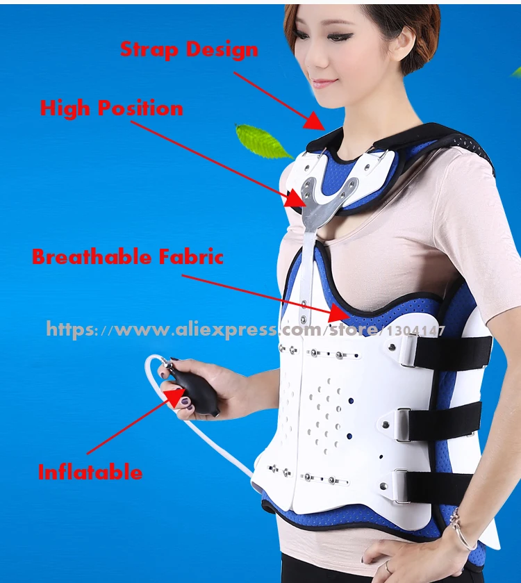 Medical Thoracolumbar Orthosis Adjustable Spine Lumbar Support Thoracic After Fracture Fixation Waist Brace Compression Fracture