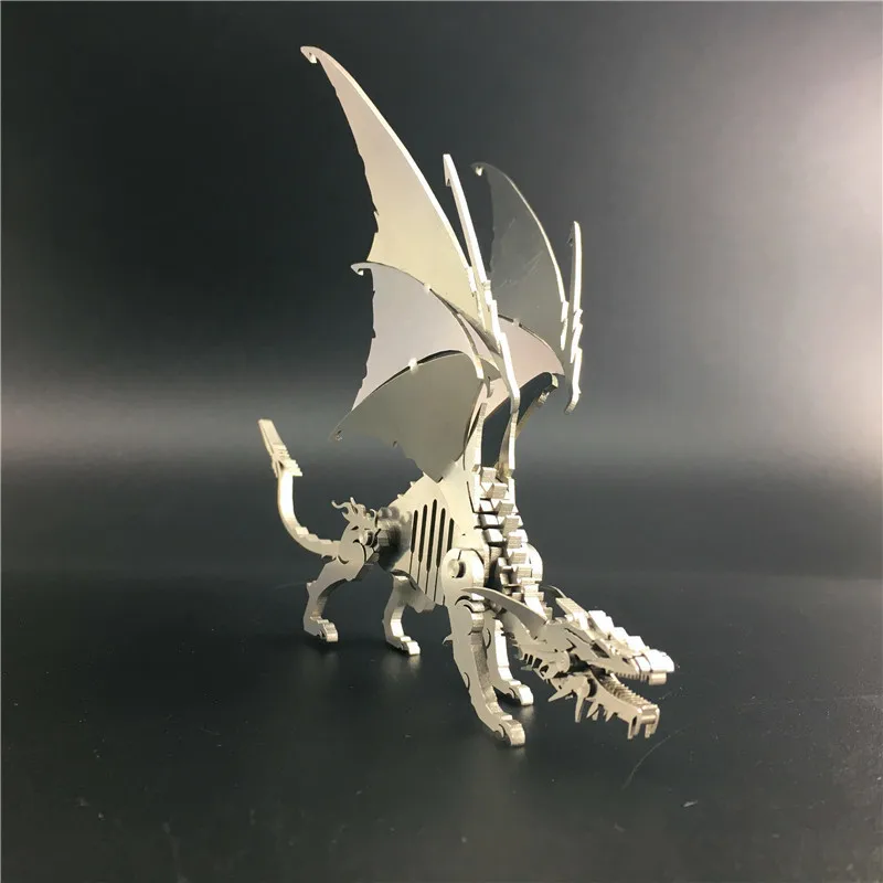Мороз Wyrm динозавры 3D сталь металлический шарнир мобильность набор миниатюрных моделей головоломки игрушки хобби для мальчиков сплайсинг строительство
