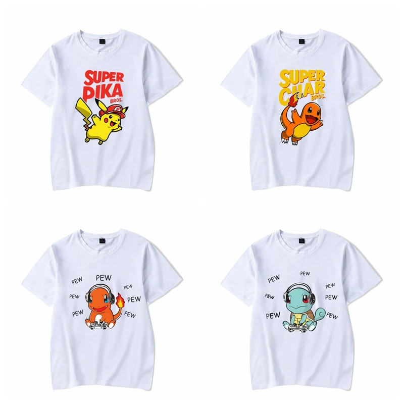

Pokemon Men T Shirt Pikachu Cartoon Pattern Tee Couple Oversized Anime Harajuku Large Size 4XL Streetwear Unisex Drop Shipping