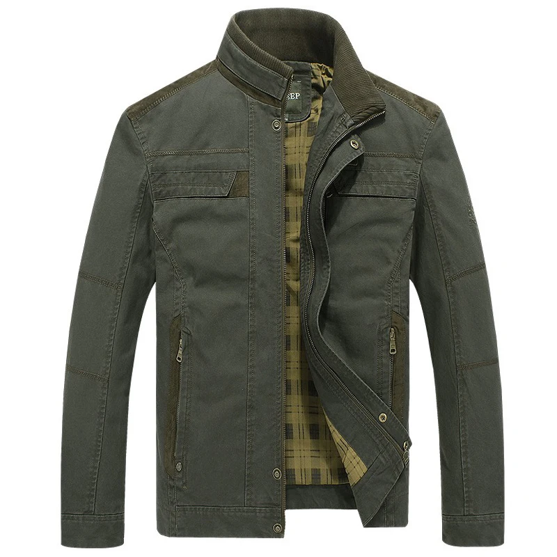 

Winter Jacket Men Military Denim Bomber Jacket Men Army Coat Stand Collar Clothes Spring Autumn Streetwear Casaco Masculino