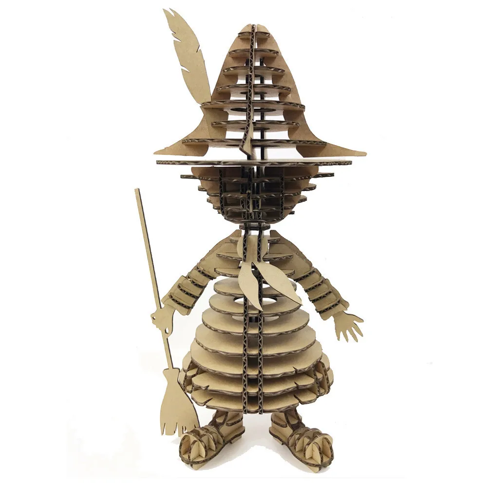 

Sorceress 3D Puzzle witch Jigsaw Craft Creative DIY Handmade Cardboard Intelligence Promoted Home Decor Kids Toy Party Supplies
