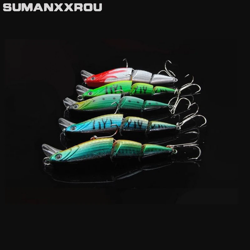  1Pcs Swimbait 110mm Lifelike Crankbait 3D Eyes Fish Bait Wobbler Tackle with Imitating small fish s