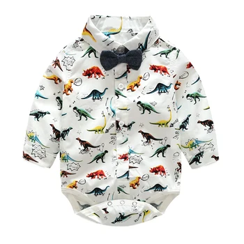 

Long Sleeve Newbron Rompers for Boy Clothes Dinosaur Printing Baby Infant Overalls Spring & Autumn 1 2 3 Years Children Jumpsuit