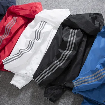 

Men's 2019 new reflective men's Hooded Jacket casual plus oversized Hooded Jacket Coat casual men's wear