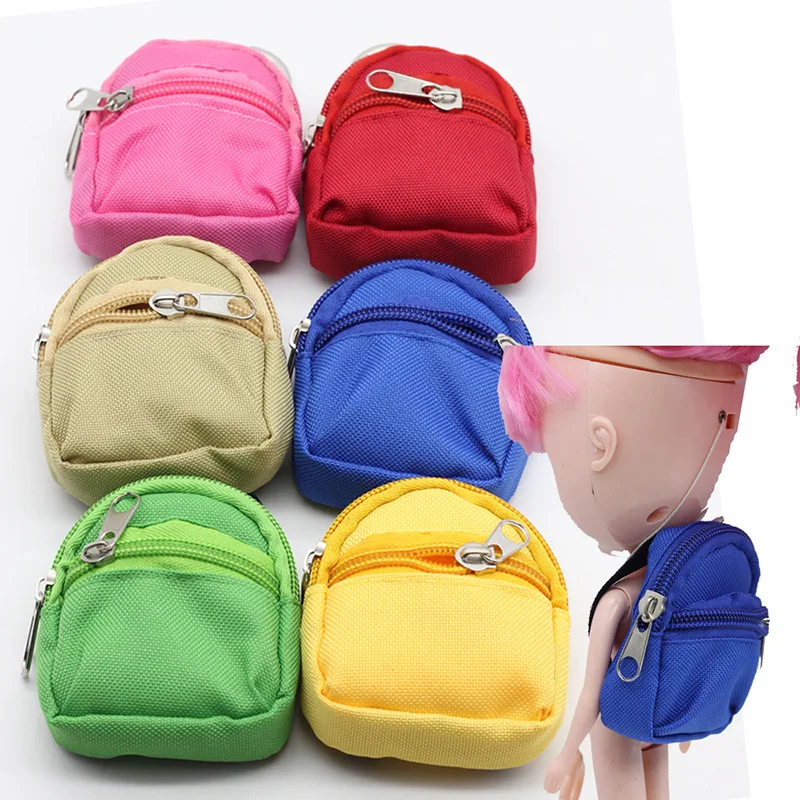 

1Pcs Dolls Bag Accessories Backpack For Doll 1/6 Fashion 8 Color Pure Color Dressing Bag Girl Children Best Christmas Gift