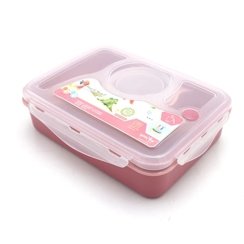 

100ml 4/5 Grid Lunch Box Sealed Healthy Plastic Durable Adult Ladies Kids Lunch Box Warm-up Lunch Box Microwave Bento Box
