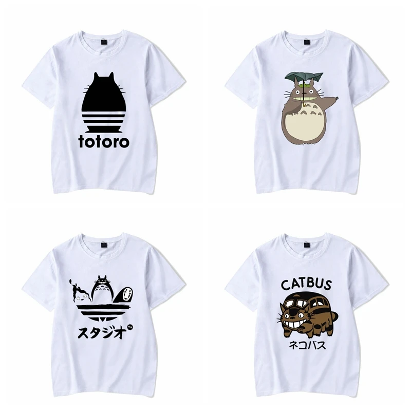 

Totoro Men T Shirt Cute Cartoon Pattern Tee Couple Oversized Anime Harajuku Large Size 4XL Streetwear Unisex Drop Shipping