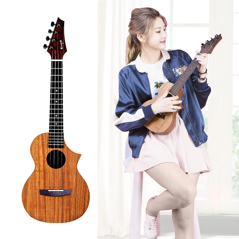 

Enya Ukulele Cutaway Concert Tenor 23" 26" HPL Ukelele Acoustic 4 strings Hawaii mini guitar with bag tuner capo strings strap