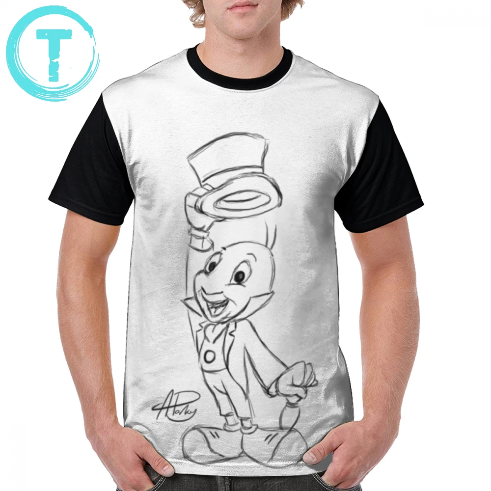 Jiminy T Shirt Jiminy Cricket Sketsa Kaos Pria Cetakan Baju Tee