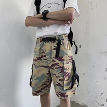 Весна и новые летние китайские стильные шаровары хлопок супер огонь Студенческая сумка Молодежная Спортивная Harajuku шорты свободного покроя цвета хаки