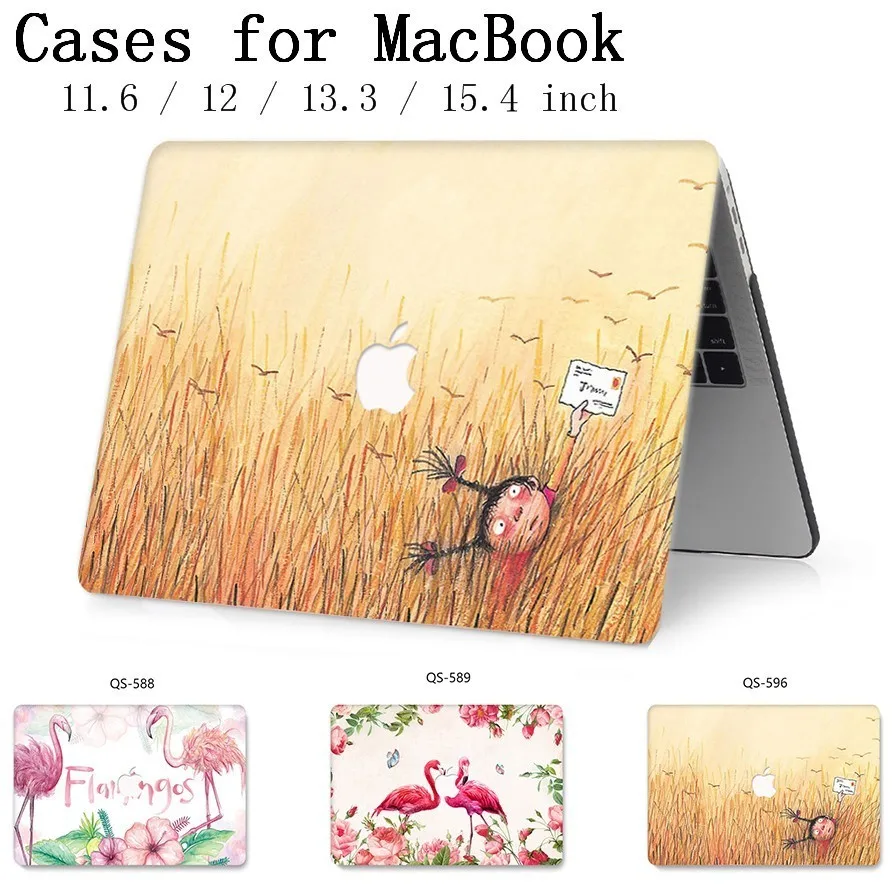 

For Laptop Case New Apple MacBook Air Pro Retina 11 12 13 15 13.3 15.4 Inch With Screen Protector+Keyboard Cove For MacBook Case