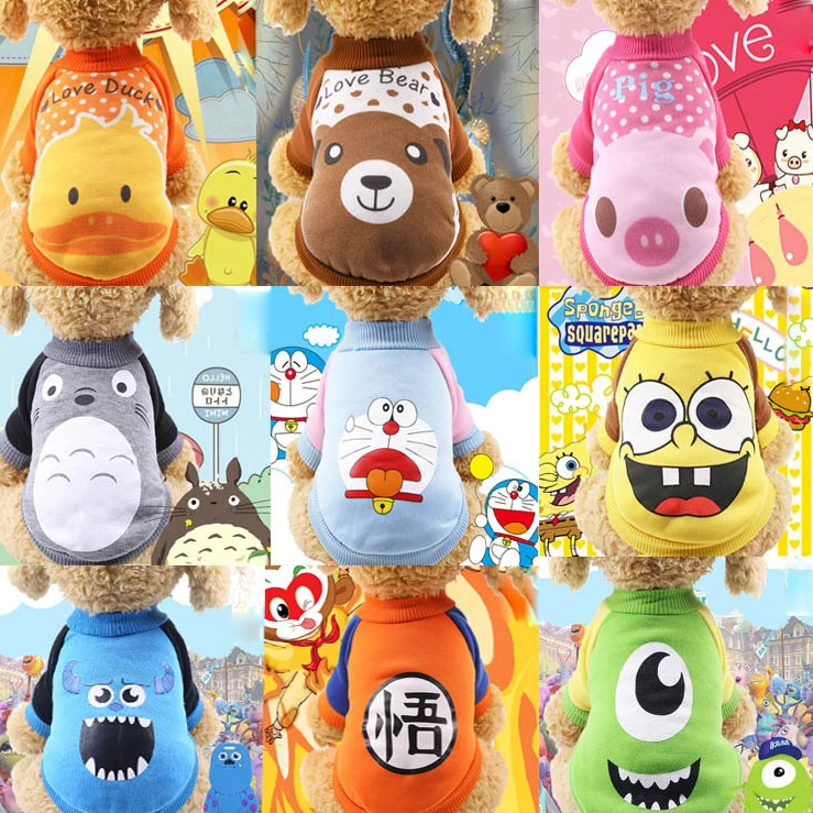 

New Dog clothes in spring, autumn and winter Pet Clothes dog Puppy sweater For Dogs Cartoon Small Dog Clothes for Teddy Poodle