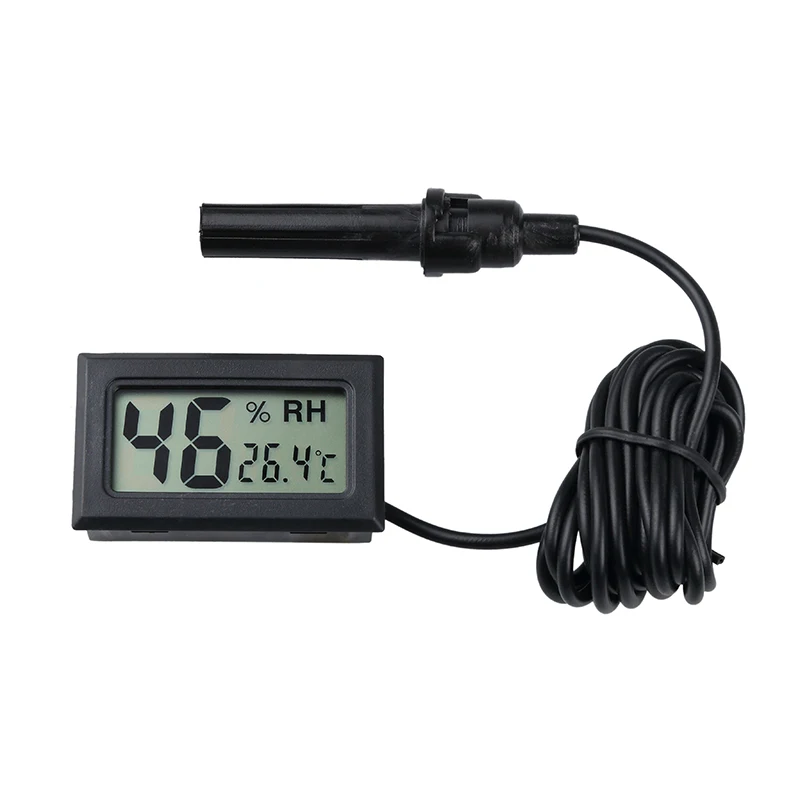 

Mini LCD Digital Thermometer With probe Hygrometer Temperature Indoor Convenient Sensor Humidity Meter Gauge Instruments Cable