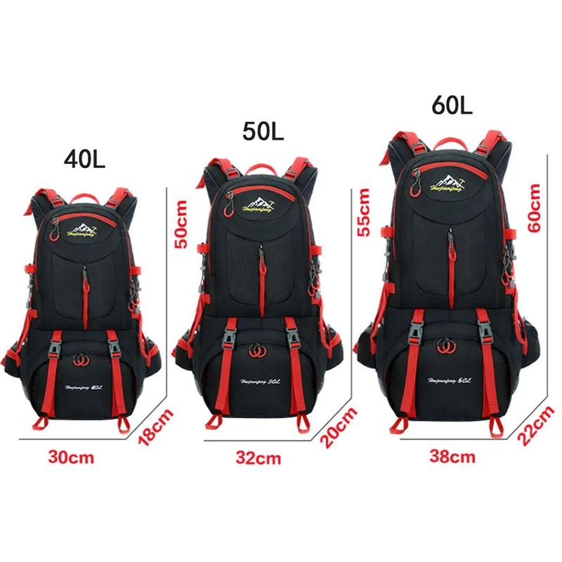 40L 50L 60L Outdoor Klimmen Wandelen Waterdicht Anti-Slijtage Tassen Sport Grote Capaciteit Rugzak Mannen Vrouwen Camping Berg Rugzak