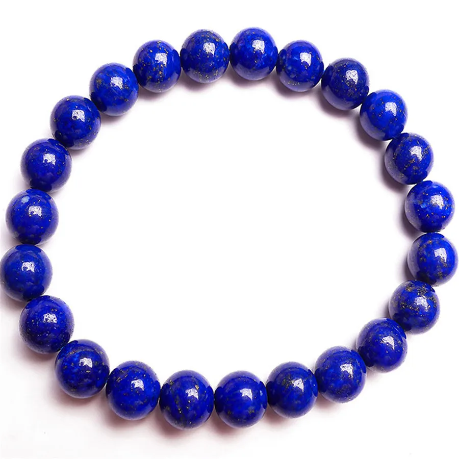 

100% Genuine Deep Blue Natural Lapis Lazuli Bracelet 8.5mm For Women Female Crystal Round Bead Bracelets Drop Shipping