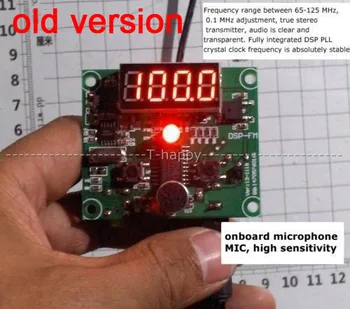 

DSP-FM Technology FM Radio Transmitter Module Digital LED display FM frequency 65MHz-125MHz For Wireless Audio Sound 12V 24V DC