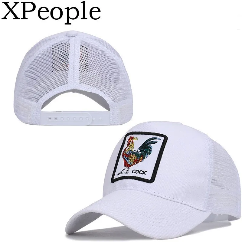 

XPeople Journeyman Trucker Unisex Animal Mesh Trucker Hat Snap Back Square Patch Baseball Caps Drop shipping