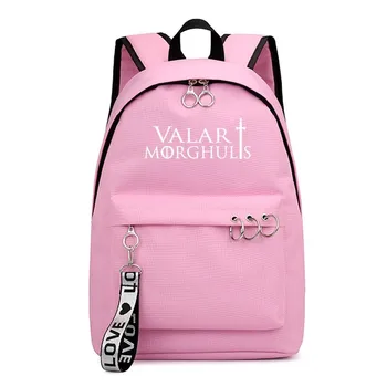 

Anime Backpacks Game of Thrones 6-9 Mochila Mujer Laptop Sac a Dos Backbag Women Men Travel Schoolbag Winter is Coming Pink Bag
