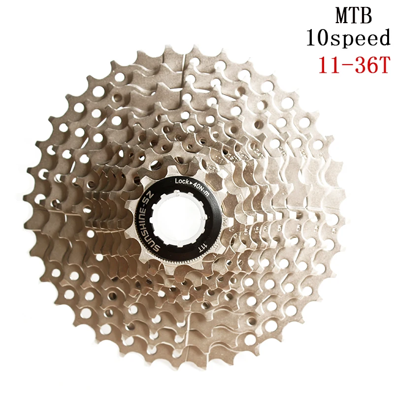 SUNSHIEN-SZ MTB 10 s Freewheel 10 скоростная кассета 11-36 T Серебряный стальной маховик для частей велосипедная часть для горного велосипеда