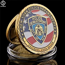 США, Нью-Йорк, жерношение, воины, полицейские герои, памятный Орел, вызов, монета, США, коллекционные подарки