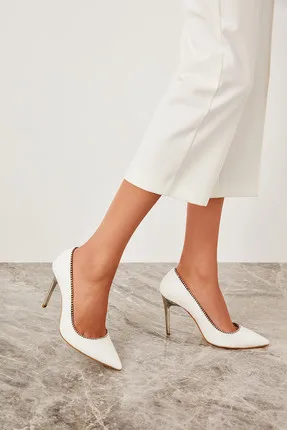 

White Women's High-Heeled Shoes TAKSS19KW0006