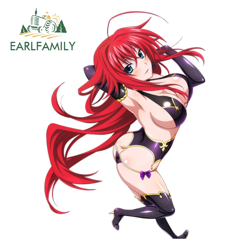 

EARLFAMILY 13cm x 9.2cm Sexy Uniform Girl Decal High School DxD Funny Car Sticker Rias Gremory Render Waterproof Accessories