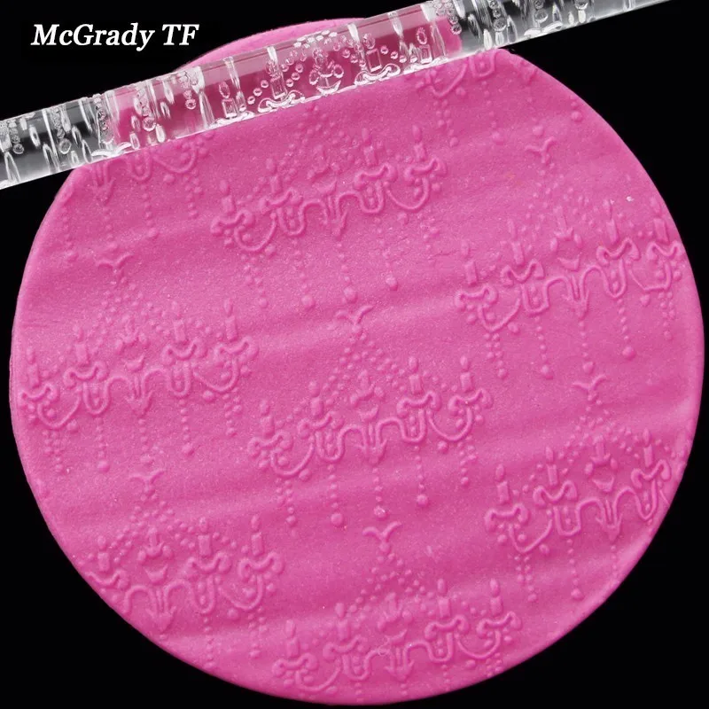 

Droplight Shape Transparent Embossing Acrylic Rolling Pin Sugarcraft Cake Fondant Pastry Decoration Tools Cake Tools