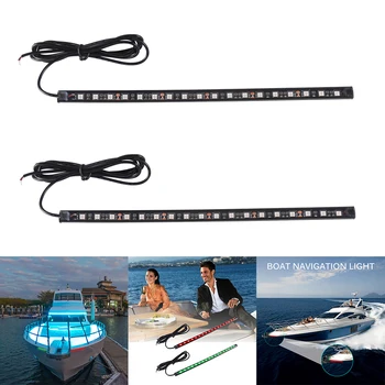 

1 Pair EC 12V LED Bow Navigation Light Red Green Sailing Signal Light Swiming Pool Marine Boat Yacht Warning Fishing Pool Light