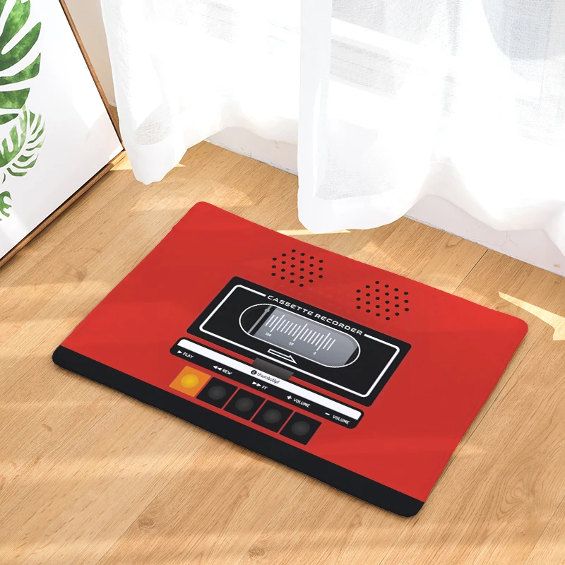Hause Decoration 1 шт. Eingang матовая противоскользящая Fußmatte Kassette Band Radio Teppiche Schlafzimmer Dekorative