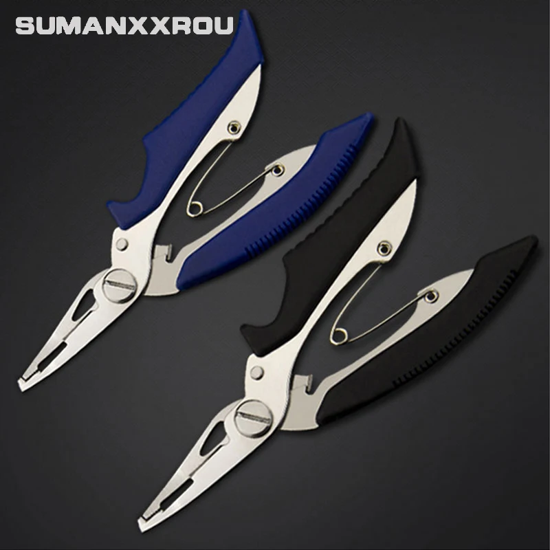 

scissorsStainless Steel Fishing Pliers Gripper Folding Fishing Lip Grip Scissors Line Cutter Remove Hook Tackle Tool